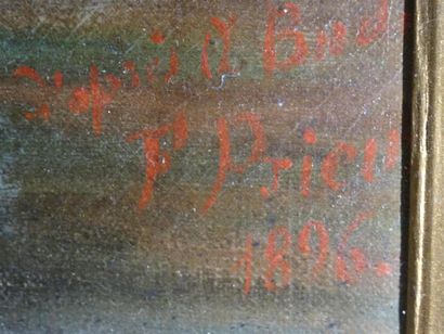 Ecole française fin XIX°
Le départ du marin.
huile...