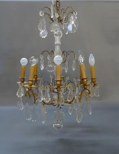 Lustre à pampilles à huit lumières
H. :80...
