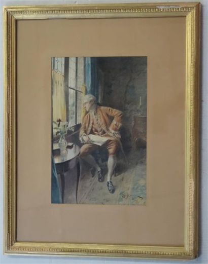 Bernard Louis BORIONE (1865-1920)
Aquarelle
L'Homme...