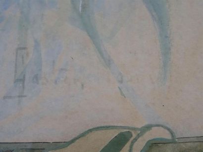 Ecole Française /art nouveau
Oiseau et cigale
Aquarelle,...