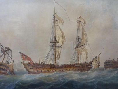 Nicholas POCOCK (1740-1821) d'après
Navires.
Gravures,...