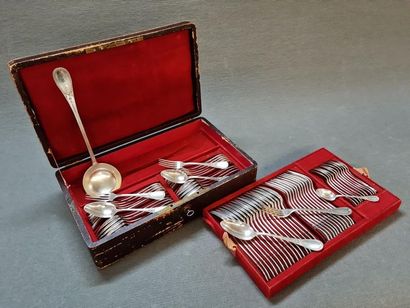Ménagère de couverts en argent 925°/00, à...