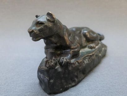 Antoine Louis BARYE (1796-1875)
Lionne allongée
Epreuve...