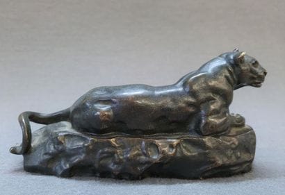 Antoine Louis BARYE (1796-1875)
Lionne allongée
Epreuve...