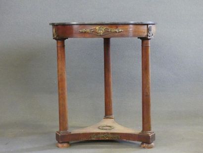 Empire style pedestal table in mahogany,...