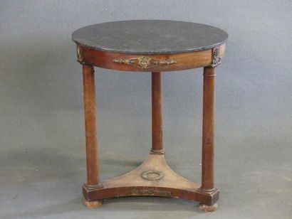 Empire style pedestal table in mahogany,...