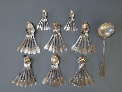 Ménagère de couverts en argent 925°/00, modèle...