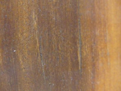 Table basse en bois teinté couleur acajou,...