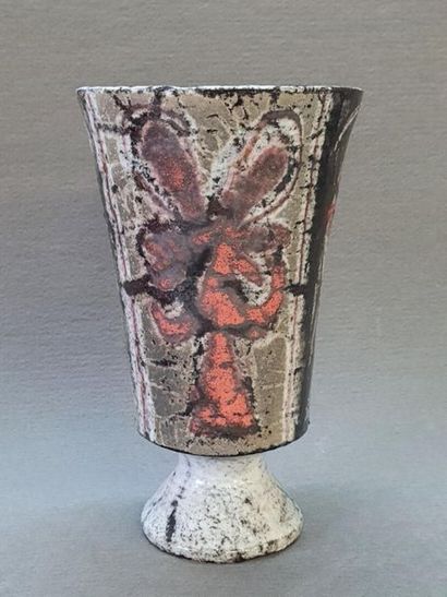 Jean DERVAL (1925-2010)
Grand vase aux poissons...