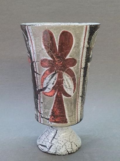 Jean DERVAL (1925-2010)
Grand vase aux poissons...