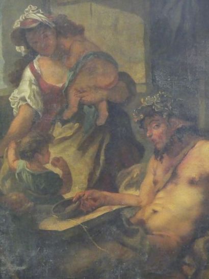 Ecole française XVIII°
Faune ivre devant...