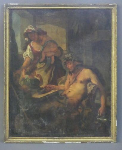 Ecole française XVIII°
Faune ivre devant...