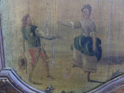 Moulded wooden trumeau, painted panel.
Louis...