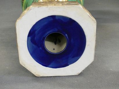 Pair of large covered porcelain spindle vases
Empire...
