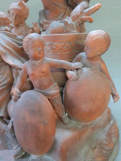 Goldscheider édition: 
Groupe en terre cuite...