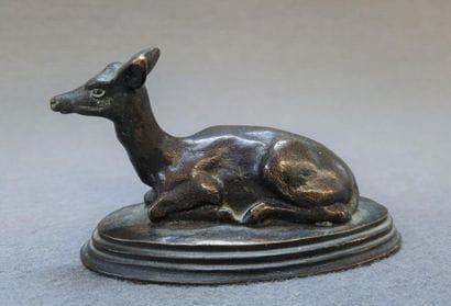 Antoine Louis BARYE (1796-1875)
Biche couchée.
Epreuve...