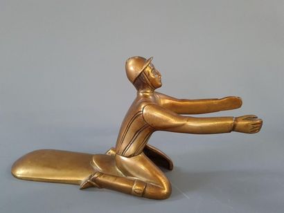 Paire de tire-bottes en bronze figurant des...