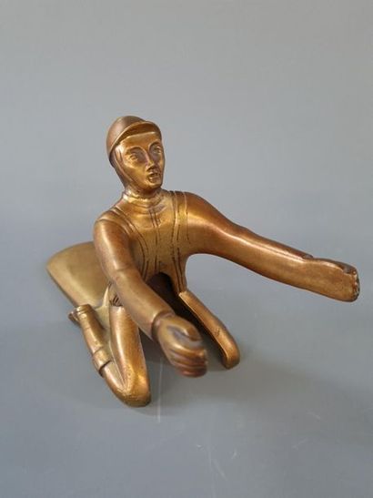 Paire de tire-bottes en bronze figurant des...