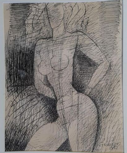Marcel GROMAIRE (1892-1971)
Buste de femme.
Dessin...