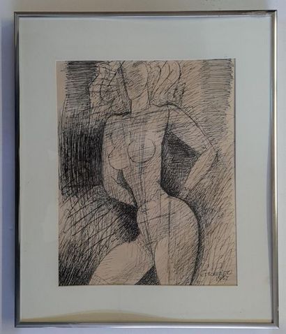 Marcel GROMAIRE (1892-1971)
Buste de femme.
Dessin...