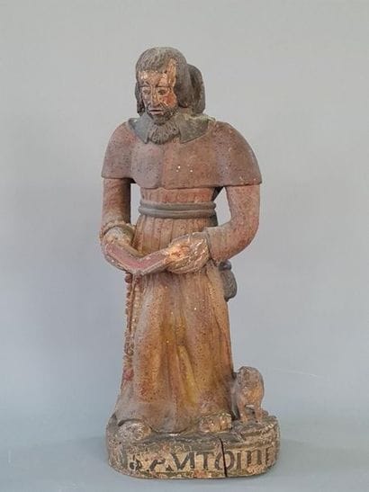 Saint Antoine en bois sculpté XVIII°
H. :67...