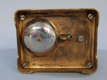 Travel alarm clock with canvas box. Watchmaker...