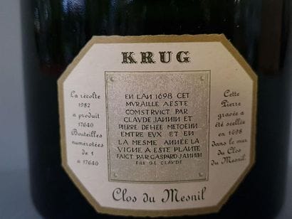 Champagne KRUG Clos du Mesnil 1982 1 bou...