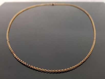 Gold chain 750°/00.
L: 56.5 cm
Weight: 6.31...