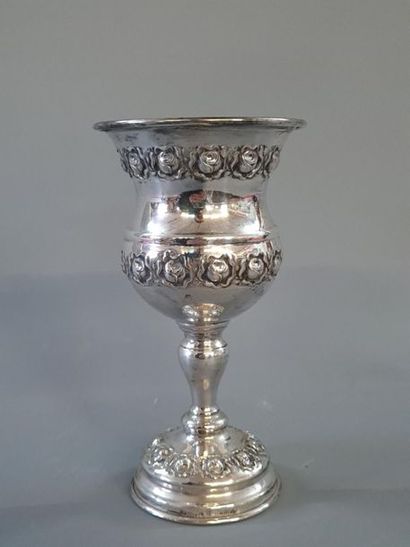 JUDAICA: Coffret à épices et verre à vin...