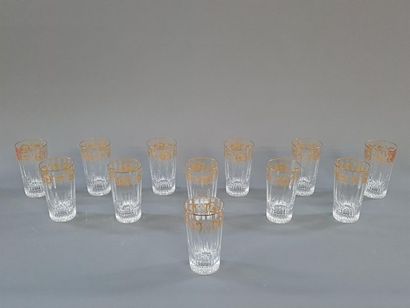 BACCARAT modèle Spear, suite de douze verres...