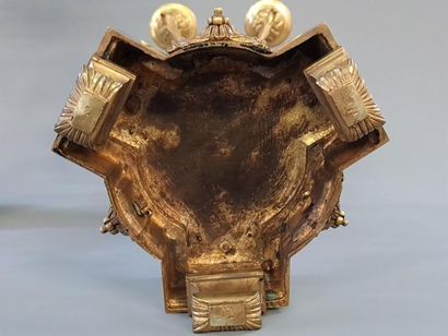 Paire de candélabres en bronze doré à sept...