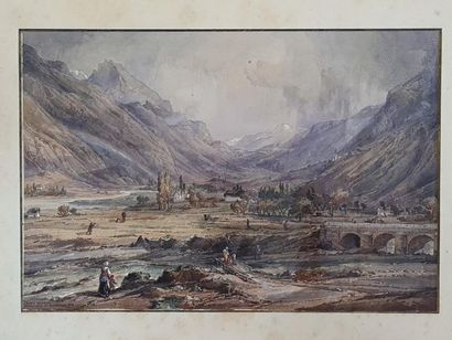 Louis THIENON (1812-1884)
Vue de la vallée...