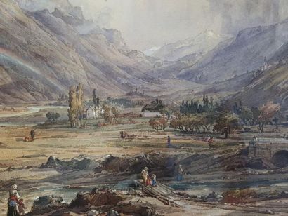 Louis THIENON (1812-1884)
Vue de la vallée...