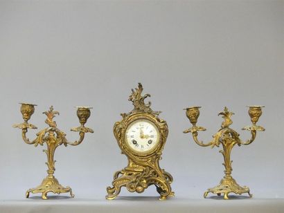 Bronze fireplace trim
Rocaille style Napoleon...