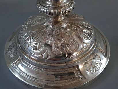 Calice en argent et vermeil, et patène en...
