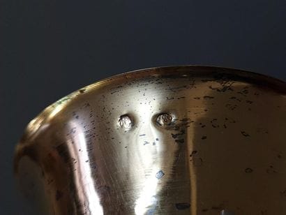 Calice en argent et vermeil, et patène en...