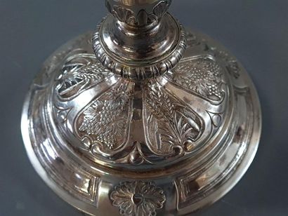 Calice en argent et vermeil, et patène en...