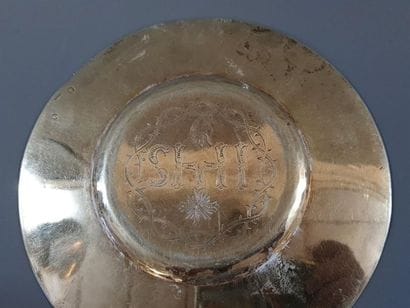 Calice et sa patène en vermeil. Décor en...