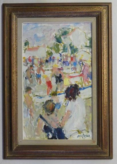 Pierre ANFOSSO (1928-2004)
La plage
huile...