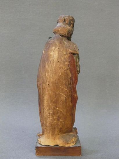Saint Philippe: Statuette en bois sculpté...