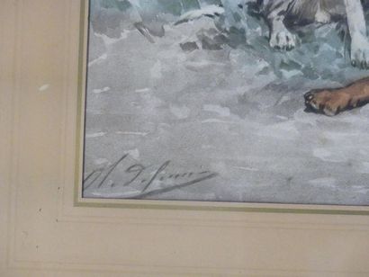 Olivier DE PENNE d'après
Relais de bassets
Lithographie...