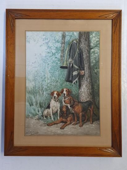Olivier DE PENNE d'après
Relais de bassets
Lithographie...