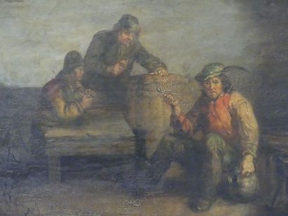 Ecole hollandaise du XVII° siècle.
Les Fumeurs.
huile...