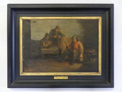 Ecole hollandaise du XVII° siècle.
Les Fumeurs.
huile...