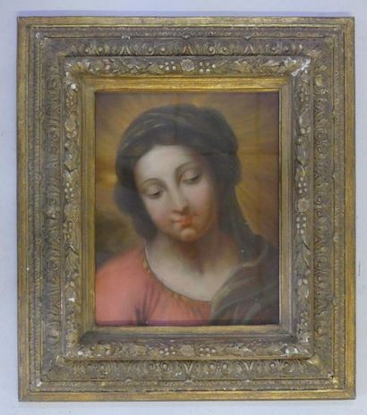 Ecole française XIX° siècle.
Vierge
Pastel...