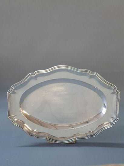 Plat rond et plat ovale en argent 925°/00,...