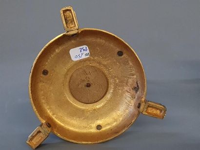 Paire de cassolettes en bronze doré figurant...
