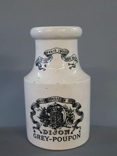 GREY POUPON:
- Pot à moutarde en faïence...