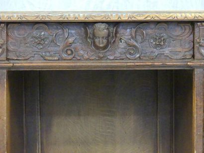 Middle desk with richly carved neo-Renaissance...