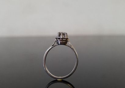 Solitaire in white gold set with a diamond...
